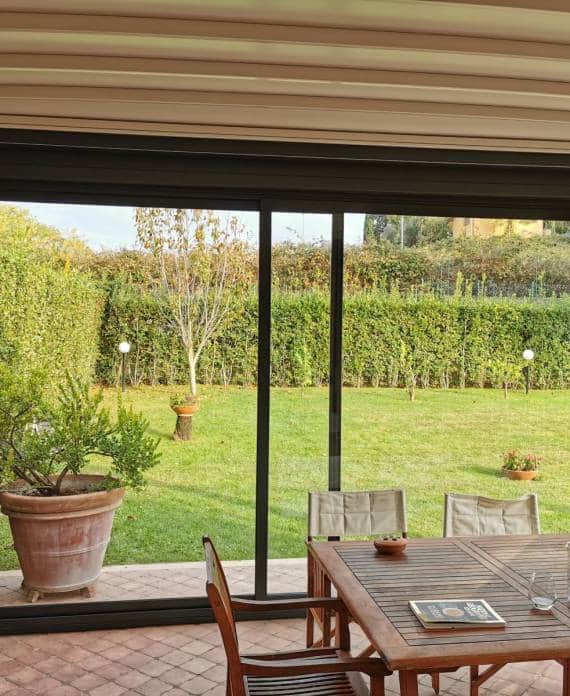 Veranda in alluminio con copertura