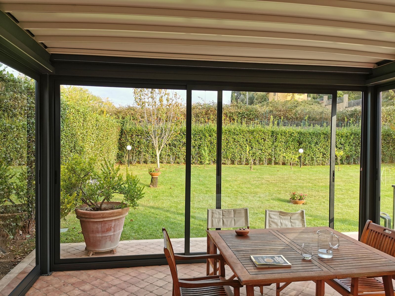Veranda in alluminio con copertura